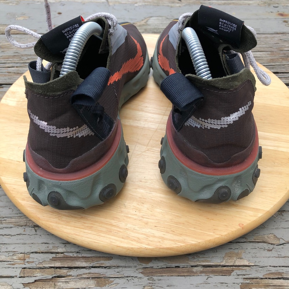Nike React Runner ISPA Shoes Men 7 Gorpcore Velvet Brown Terra Orange AR8555-200 - Picture 9 of 16